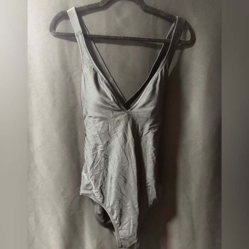 J. Crew Black V-Neck Swimsuit